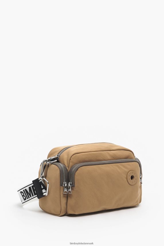 Bimba Y Lola crossbody taske i nylon 46TD4J34tan
