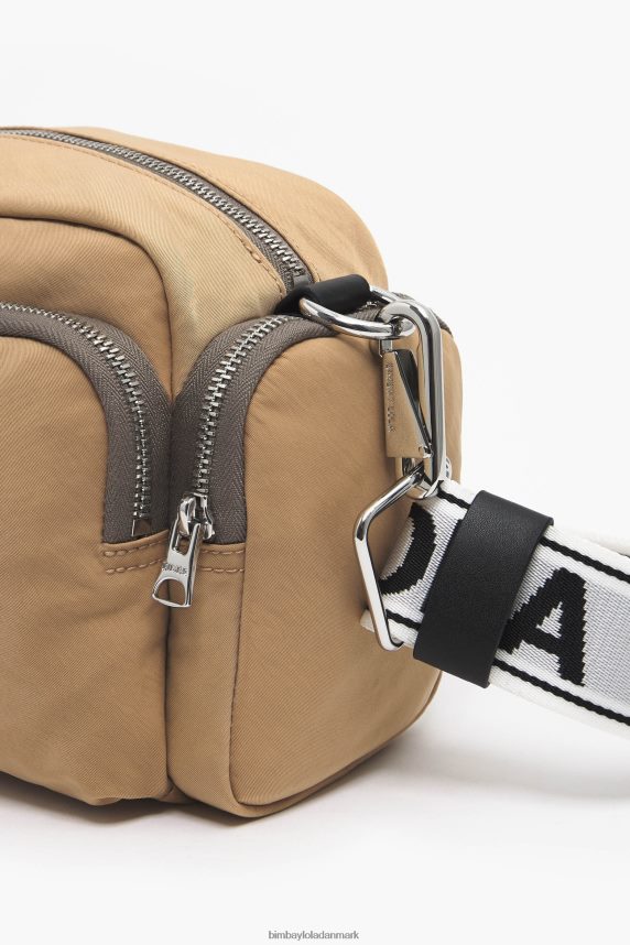 Bimba Y Lola crossbody taske i nylon 46TD4J34tan