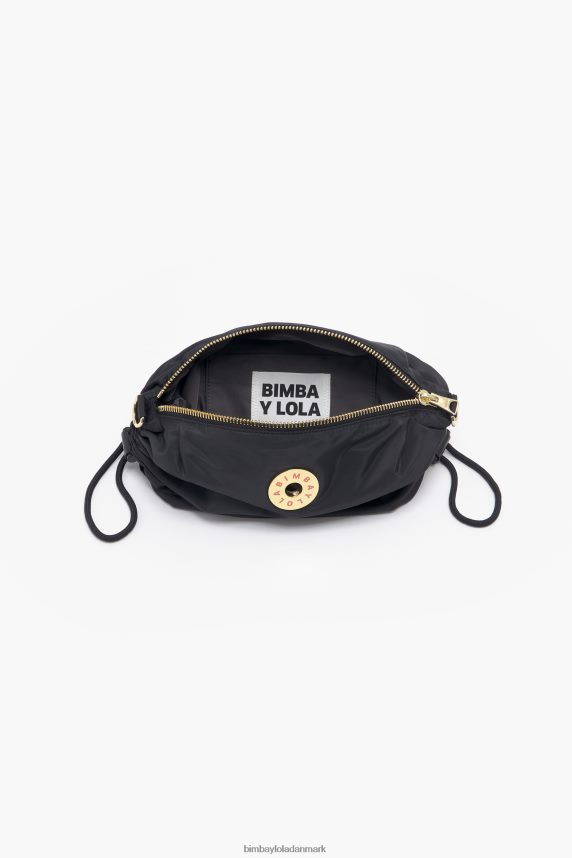 Bimba Y Lola crossbody taske med rynker i nylon 46TD4J90sort