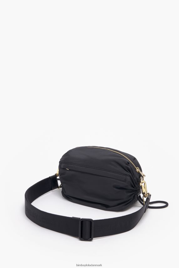 Bimba Y Lola crossbody taske med rynker i nylon 46TD4J90sort