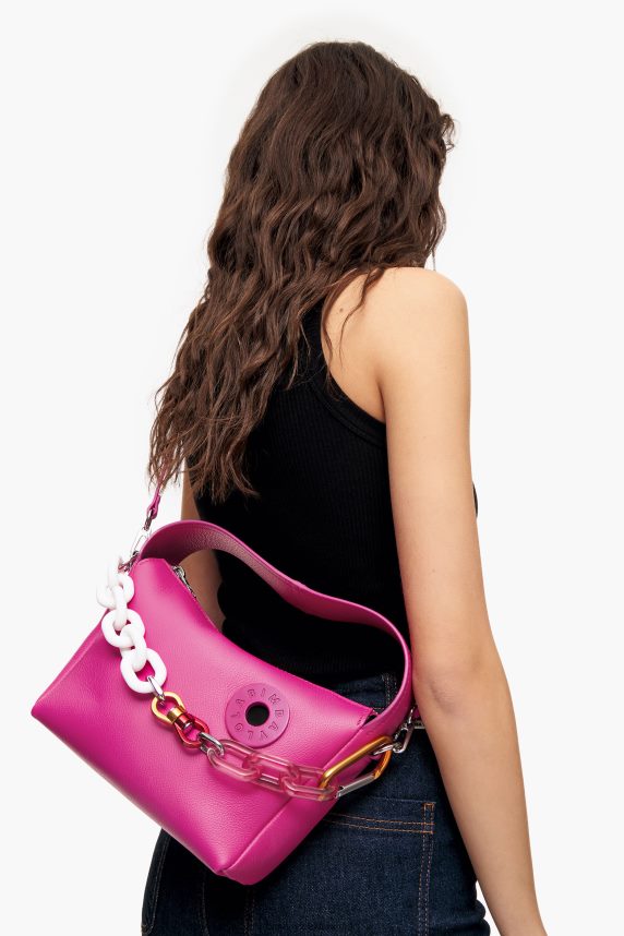 Bimba Y Lola læder hobo taske 46TD4J58fuchsia