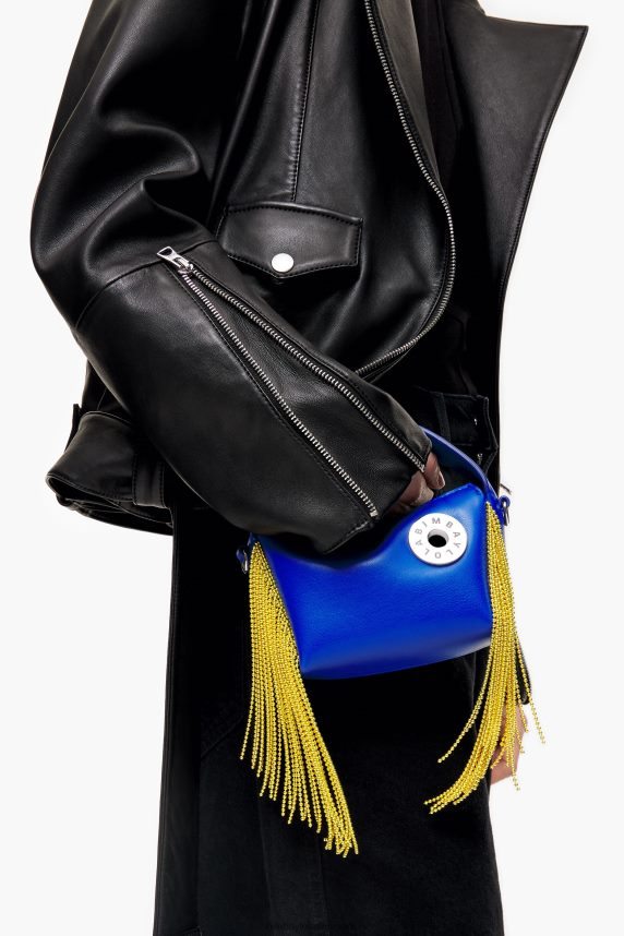 Bimba Y Lola læder hobo taske 46TD4J63elektrisk blå