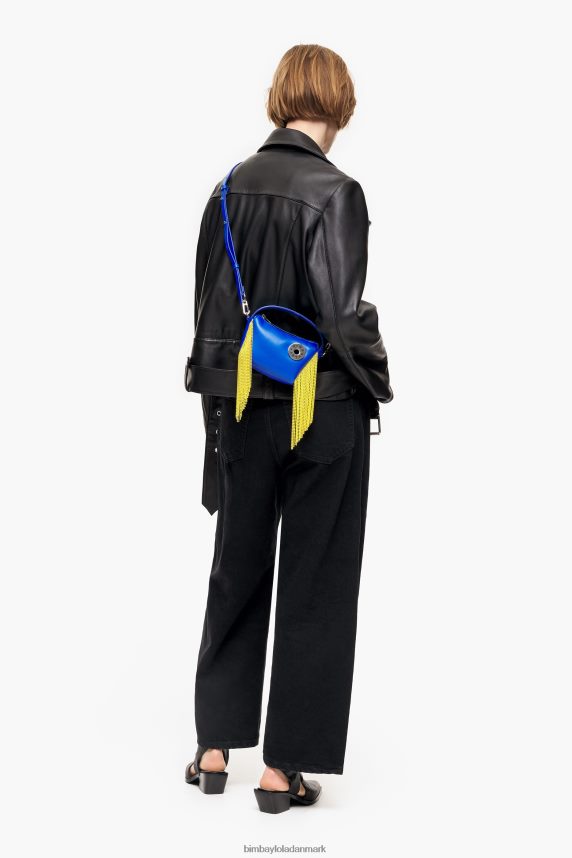 Bimba Y Lola læder hobo taske 46TD4J63elektrisk blå