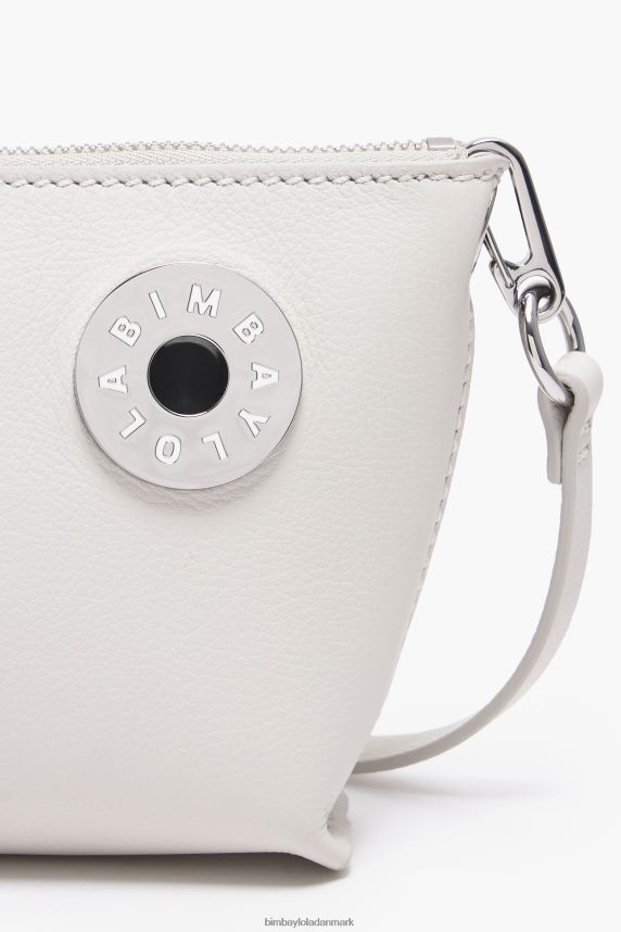 Bimba Y Lola læder trapez crossbody taske 46TD4J13off-white