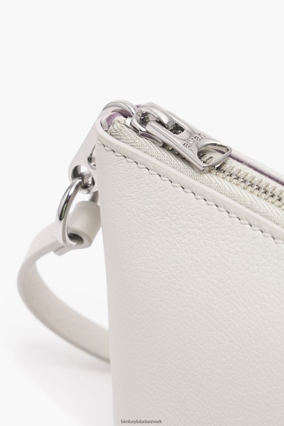 Bimba Y Lola læder trapez crossbody taske 46TD4J13off-white
