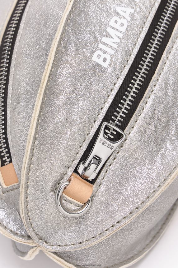 Bimba Y Lola pelota taske i læder 46TD4J3sølv
