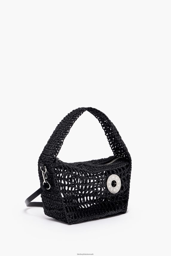Bimba Y Lola raffia hobo taske 46TD4J6sort
