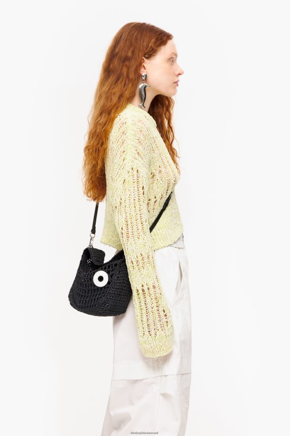 Bimba Y Lola raffia hobo taske 46TD4J6sort