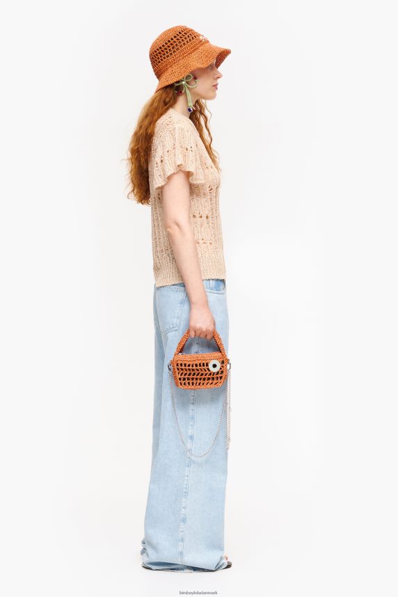 Bimba Y Lola raffia hobo taske 46TD4J9orange