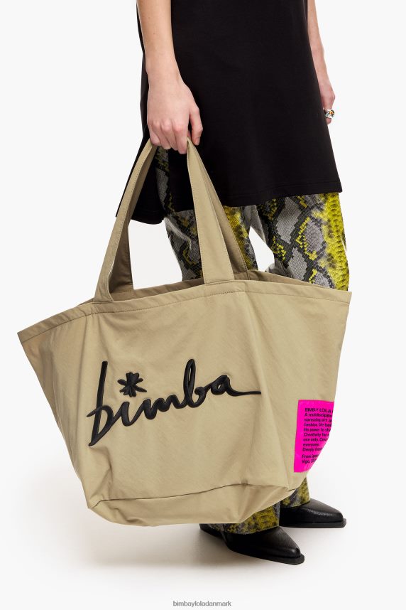 Bimba Y Lola nylon shopper taske 46TD4J122beige