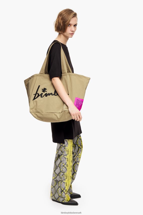 Bimba Y Lola nylon shopper taske 46TD4J122beige
