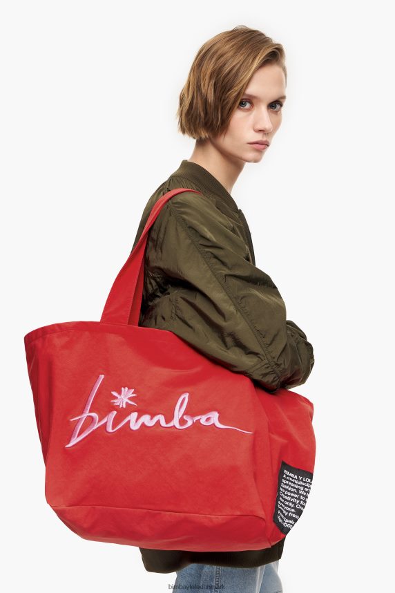 Bimba Y Lola nylon shopper taske 46TD4J123rød