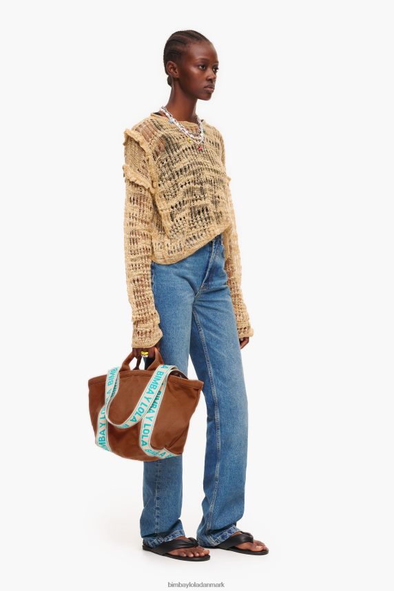 Bimba Y Lola shoppertaske i lærred 46TD4J85tan