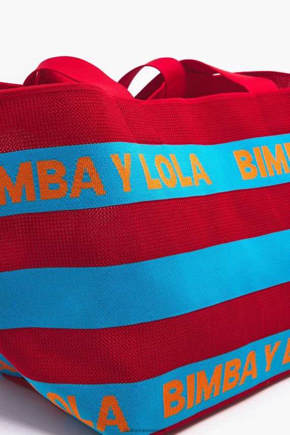 Bimba Y Lola strik shopper taske 46TD4J126rød
