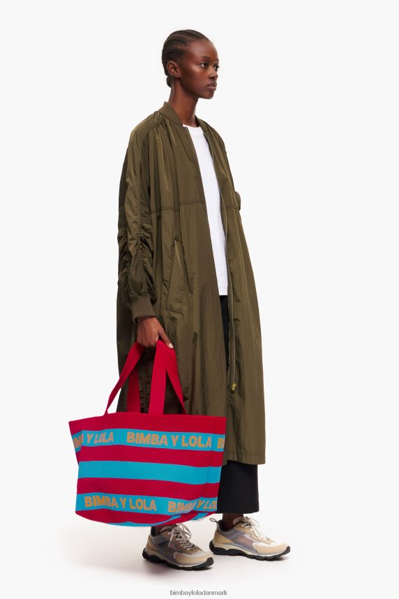 Bimba Y Lola strik shopper taske 46TD4J126rød