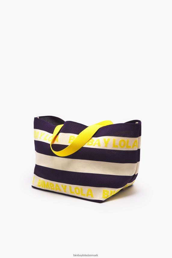 Bimba Y Lola strik shopper taske 46TD4J127flåde