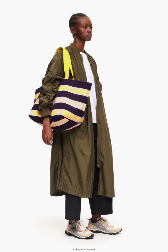 Bimba Y Lola strik shopper taske 46TD4J127flåde
