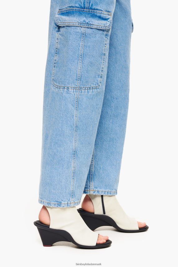 Bimba Y Lola læder sandal støvle 46TD4J580elfenben