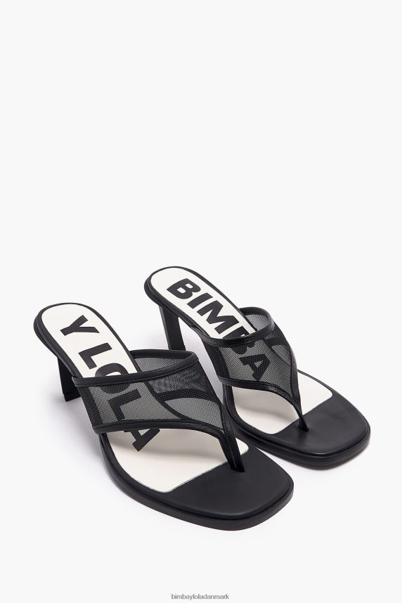 Bimba Y Lola mesh sandal med hæl 46TD4J586sort