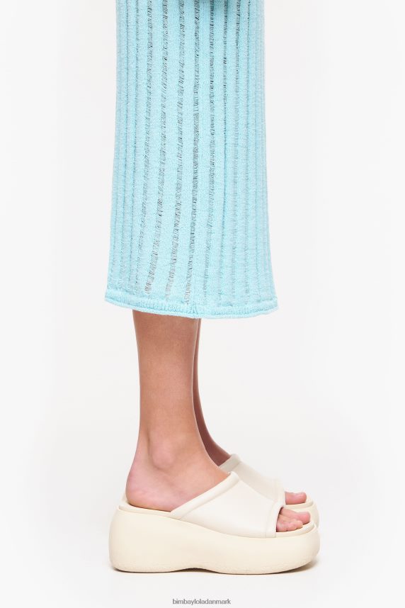 Bimba Y Lola platformssandal i læder 46TD4J566elfenben