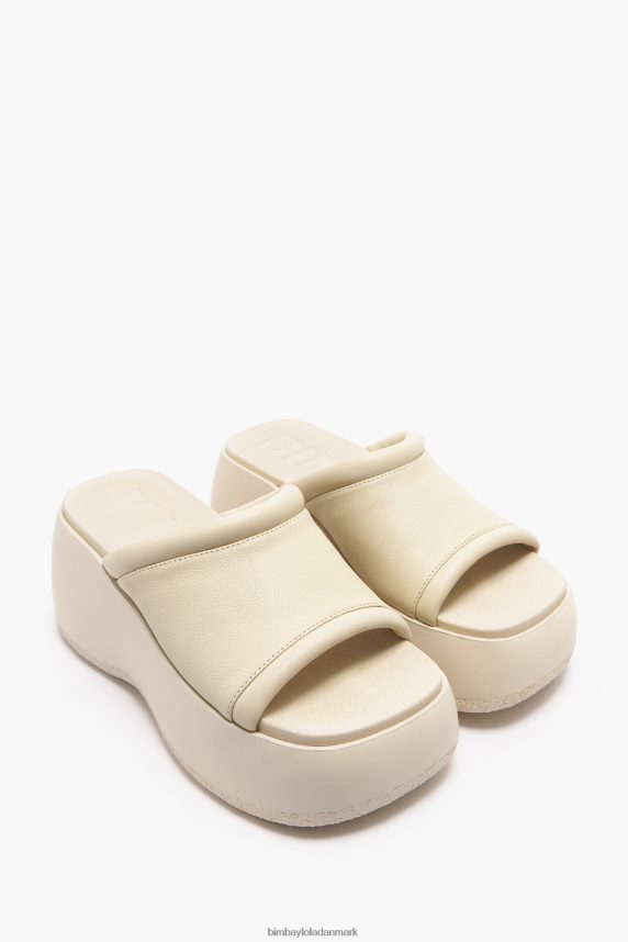Bimba Y Lola platformssandal i læder 46TD4J566elfenben
