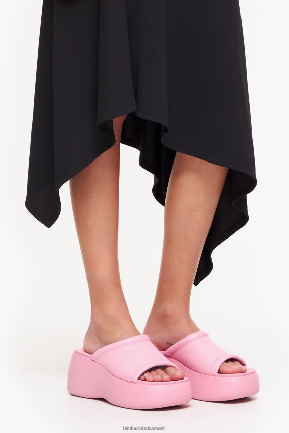 Bimba Y Lola platformssandal i læder 46TD4J567lyserød