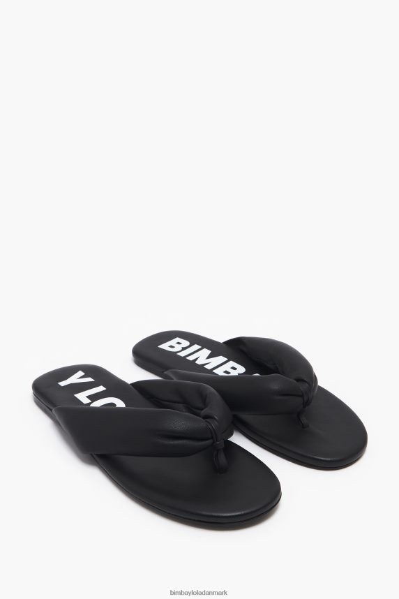 Bimba Y Lola rørformet flad sandal 46TD4J570sort