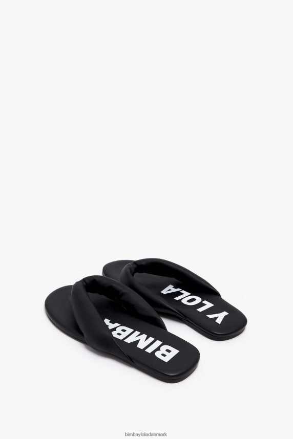 Bimba Y Lola rørformet flad sandal 46TD4J570sort