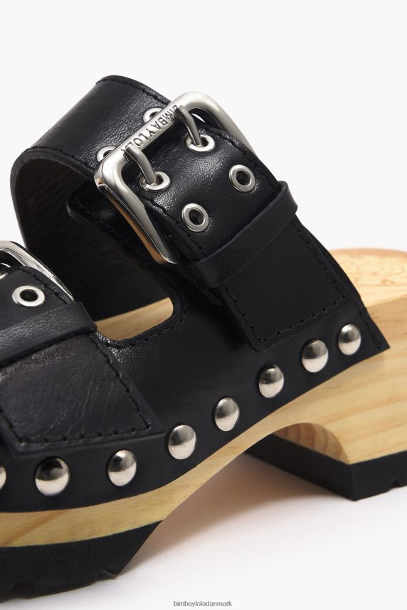 Bimba Y Lola sandal med læderhælede 46TD4J564sort