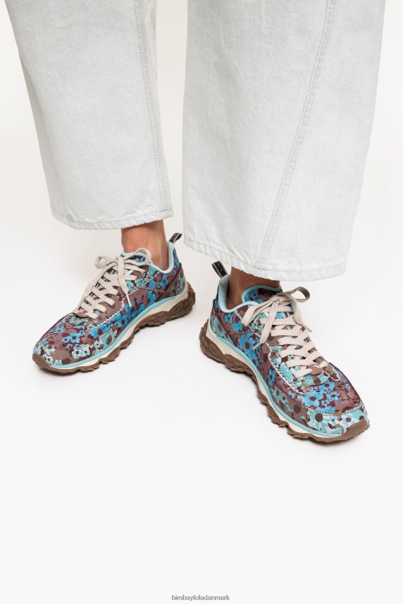 Bimba Y Lola blomster fuld pulpo runner sneaker 46TD4J545Brun