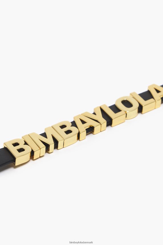 Bimba Y Lola læder logo bogstaver armbånd 46TD4J1141sort