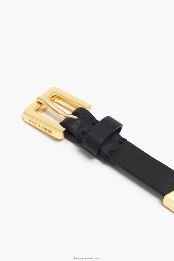 Bimba Y Lola læder logo bogstaver armbånd 46TD4J1141sort