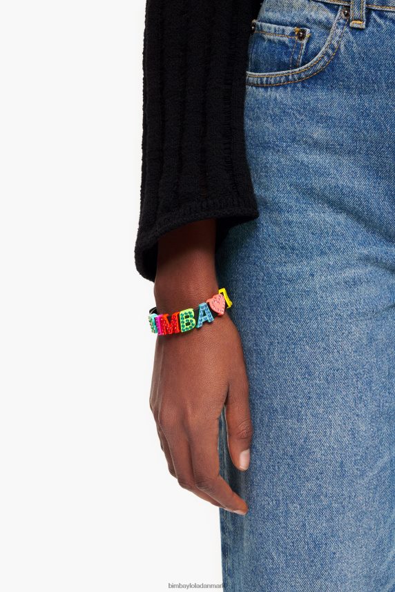 Bimba Y Lola logo læder armbånd 46TD4J658flerfarvet