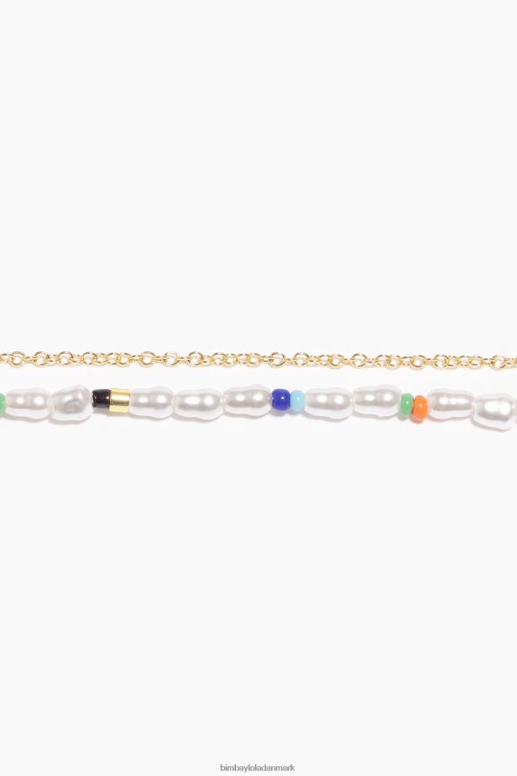 Bimba Y Lola perle dobbelt armbånd 46TD4J776blå