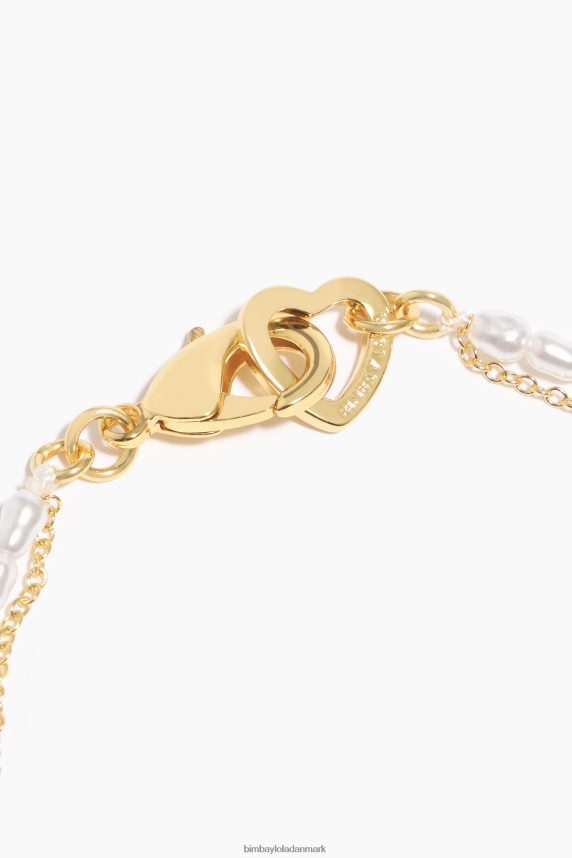 Bimba Y Lola perle dobbelt armbånd 46TD4J776blå