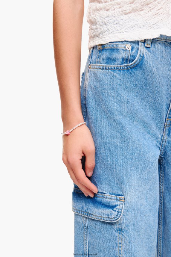 Bimba Y Lola perler hjerte armbånd 46TD4J786lyserød