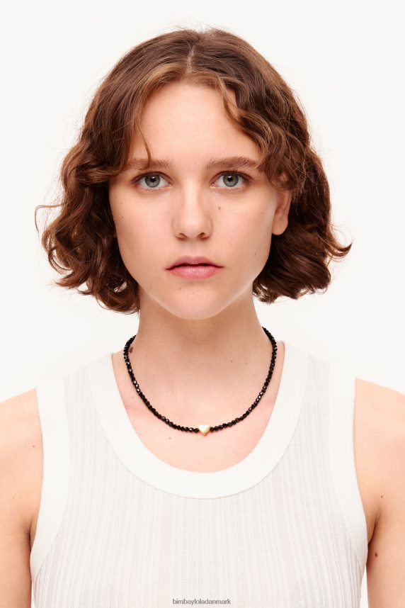 Bimba Y Lola kort halskæde med hjerte og krystaller 46TD4J789gylden