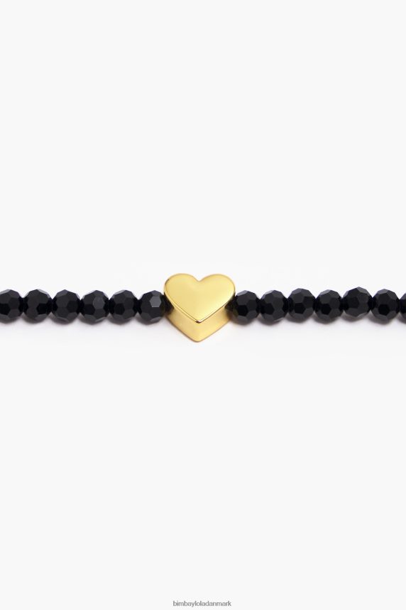 Bimba Y Lola kort halskæde med hjerte og krystaller 46TD4J789gylden