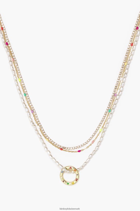 Bimba Y Lola kort og kæde halskæde 46TD4J714perler