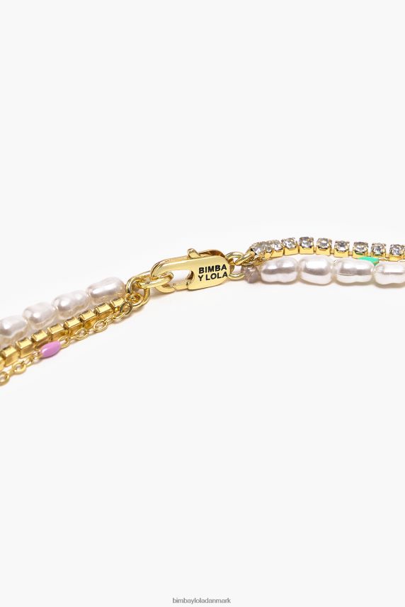 Bimba Y Lola kort og kæde halskæde 46TD4J714perler