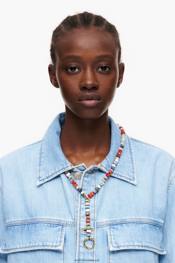 Bimba Y Lola lang halskæde med sten 46TD4J823flerfarvet