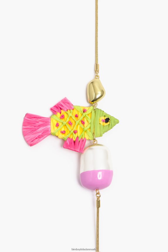 Bimba Y Lola multifarvet raffia halskæde 46TD4J700lyserød