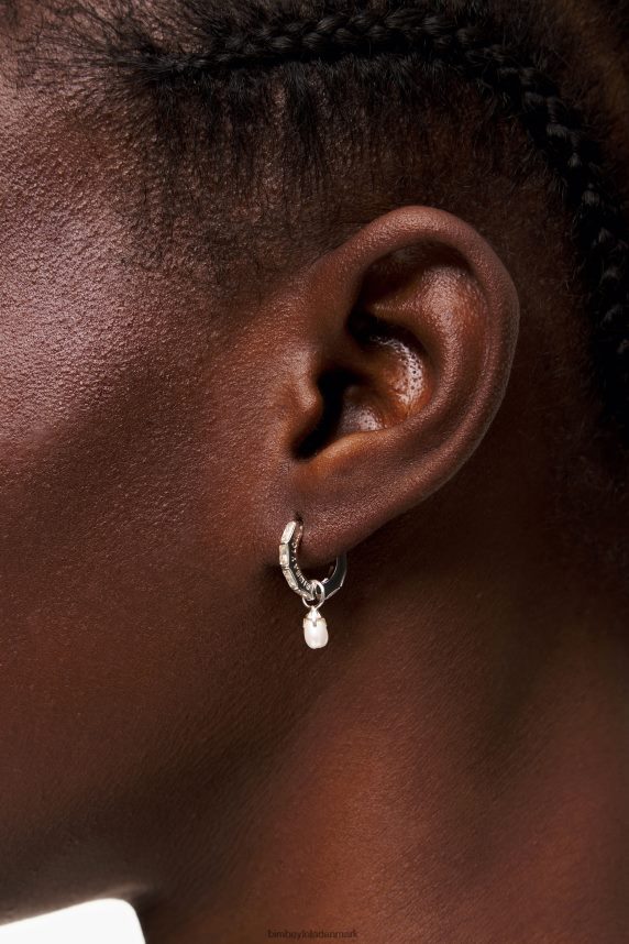 Bimba Y Lola crystal perle hoop øreringe 46TD4J783sølv