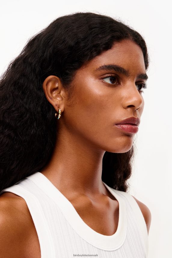 Bimba Y Lola gyldne bøjle øreringe 46TD4J678krystal