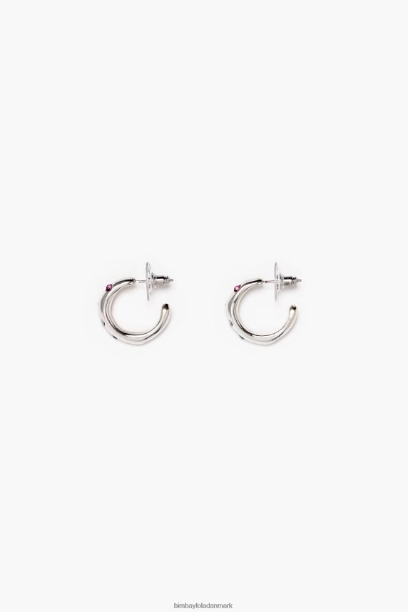 Bimba Y Lola krystal hoop øreringe 46TD4J677sølv