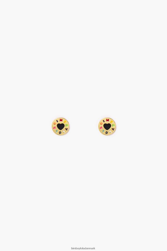 Bimba Y Lola små logo hjerte øreringe 46TD4J695gylden