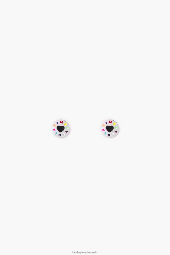 Bimba Y Lola små logo hjerte øreringe 46TD4J696sølv