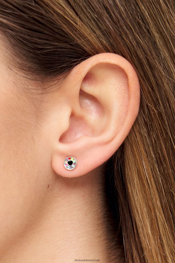 Bimba Y Lola små logo hjerte øreringe 46TD4J696sølv