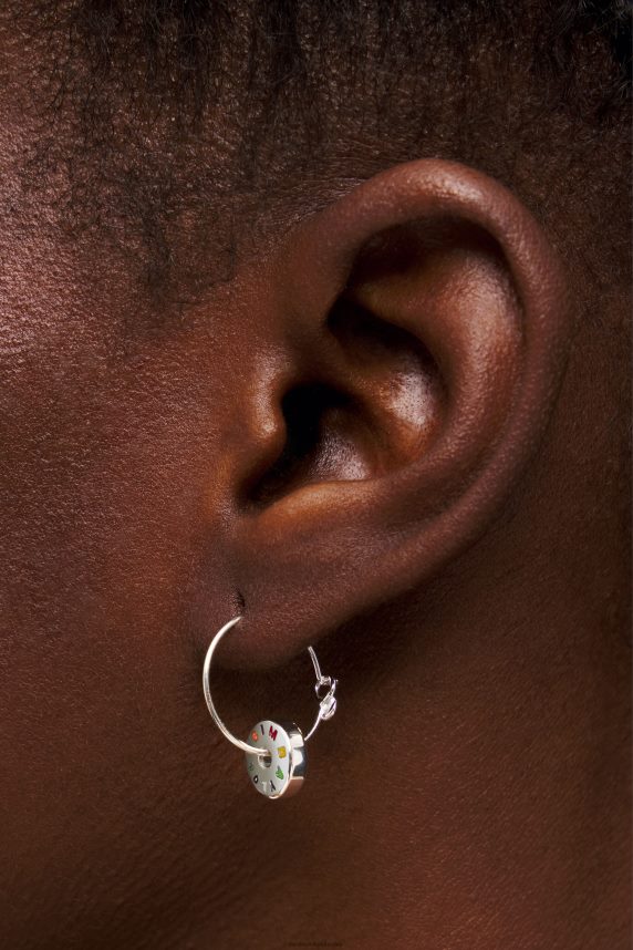 Bimba Y Lola små øreringe med logo 46TD4J833sølv og flerfarvet