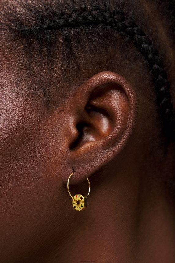 Bimba Y Lola små øreringe med logo 46TD4J834gylden og flerfarvet